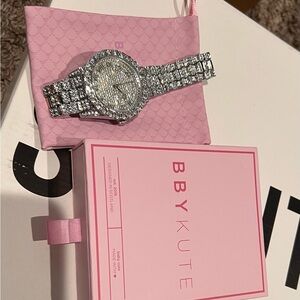 Women's Silver Crystal Watch